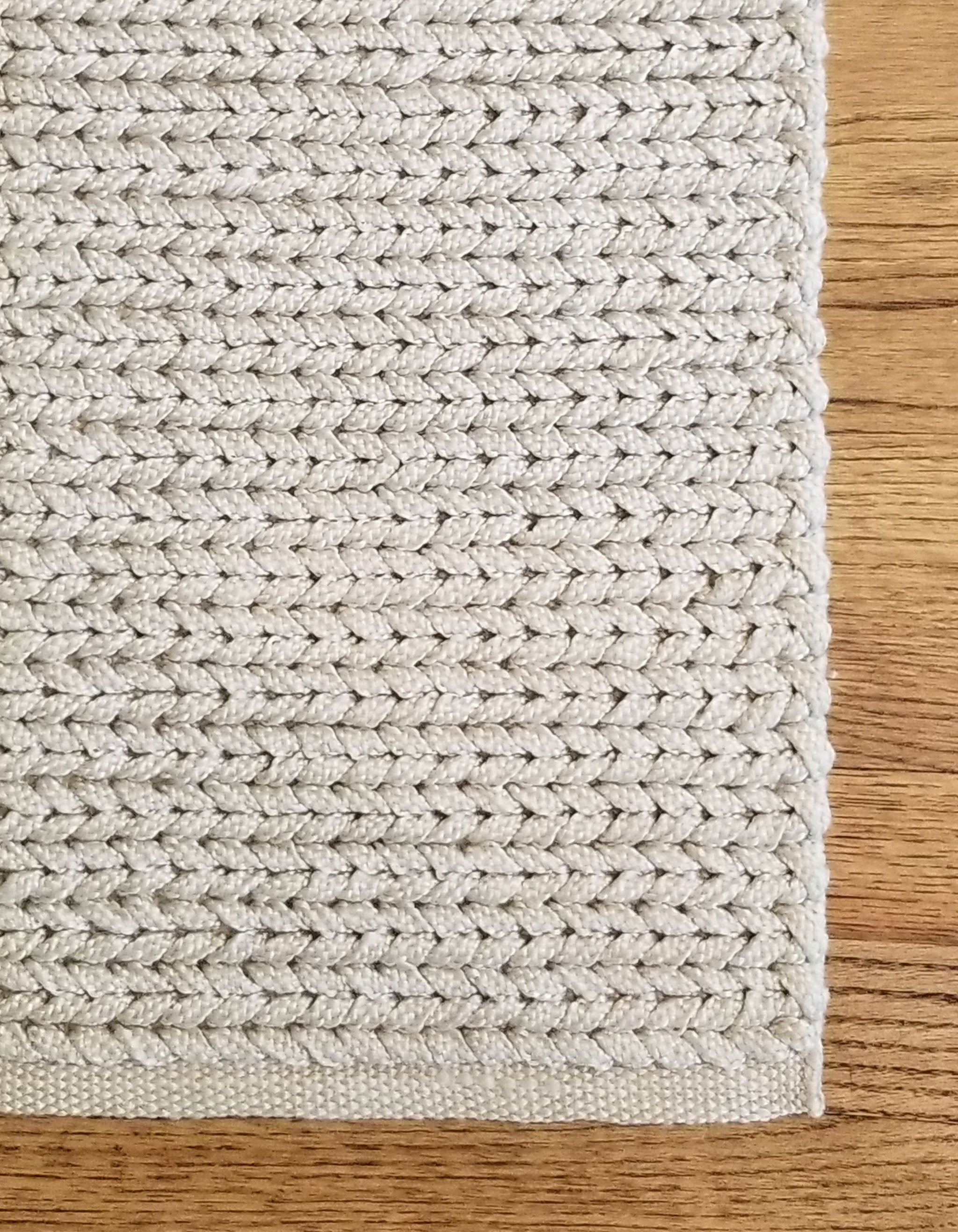 Ivory Braided Texture Indoor/Outdoor Area Rug